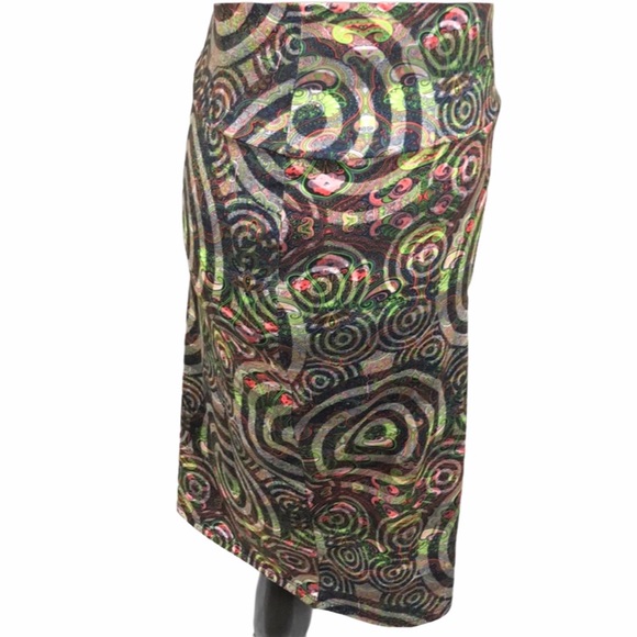 LuLaRoe Circles and Paisley Skirt Multi Color, Small - Picture 4 of 7